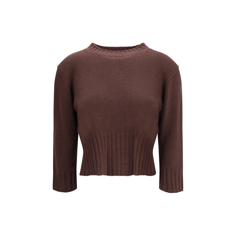 Loulou De Saison Cashmere Crop Sweater LO-MORALDSBROWN-L