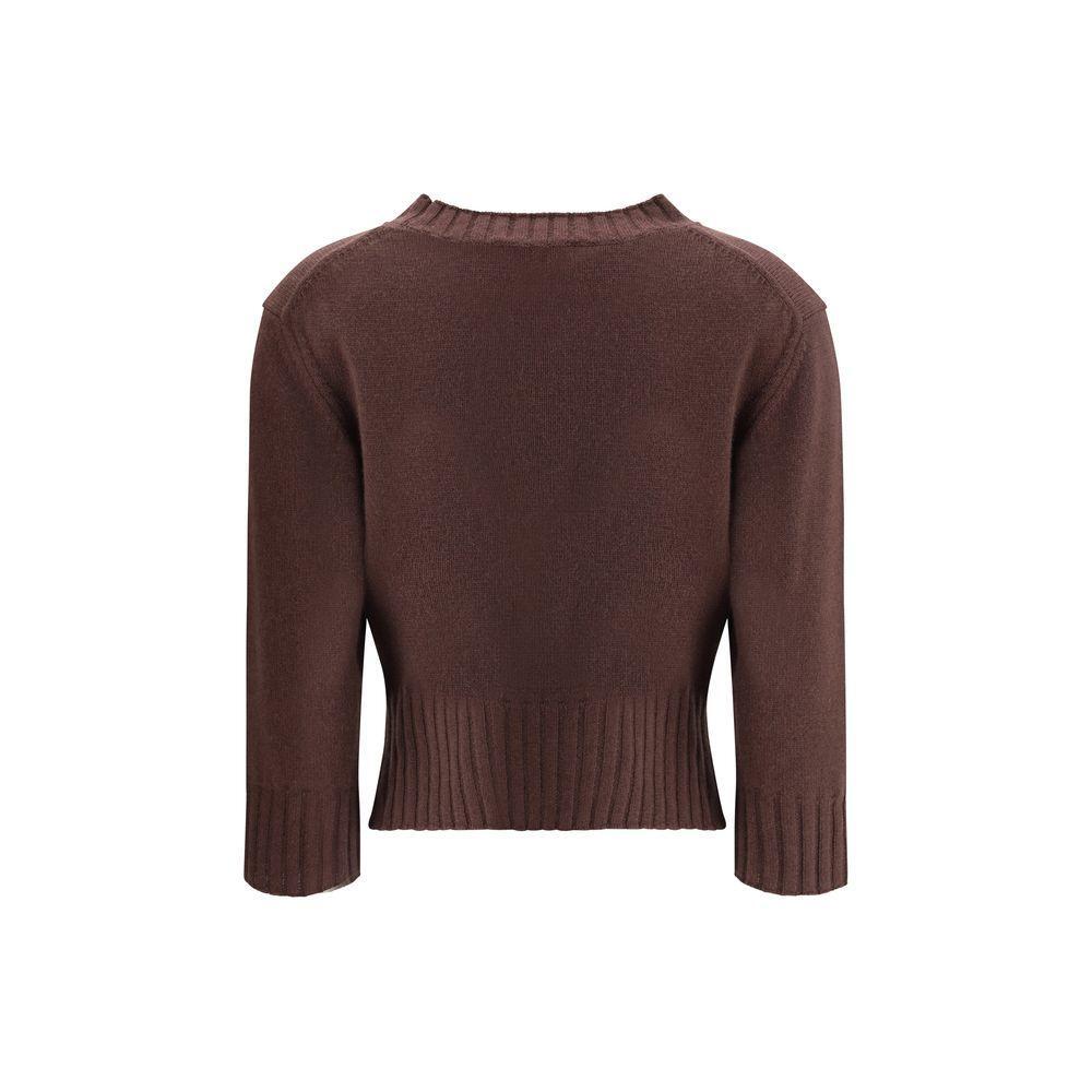 Loulou De Saison Cashmere Crop Sweater LO-MORALDSBROWN-L