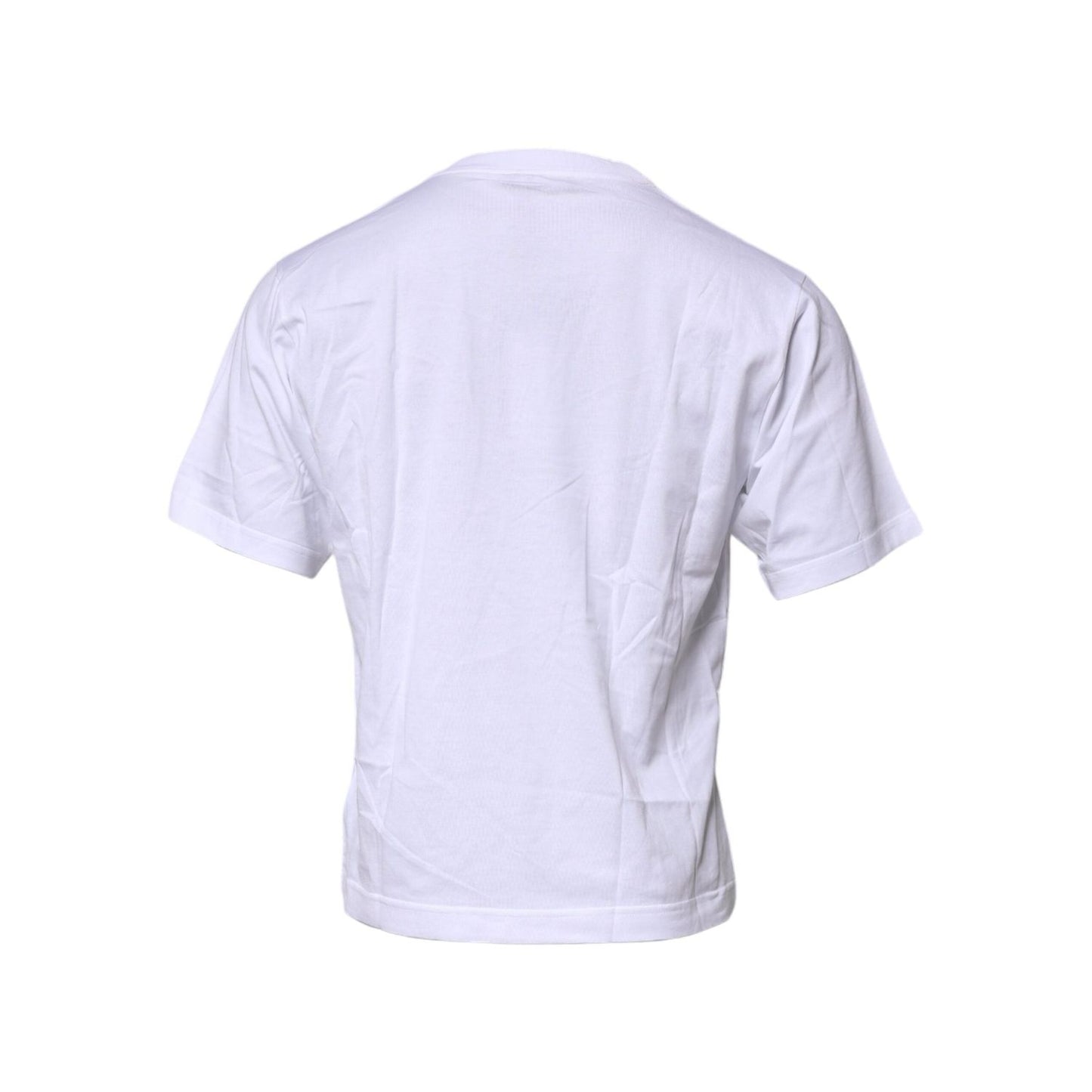 Dolce & Gabbana White Logo Crew Neck Short Sleeves T-shirt TSH91292-44