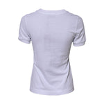 Dolce & Gabbana White Cotton DG Logo Embroidery Top T-shirt TSH90677-38