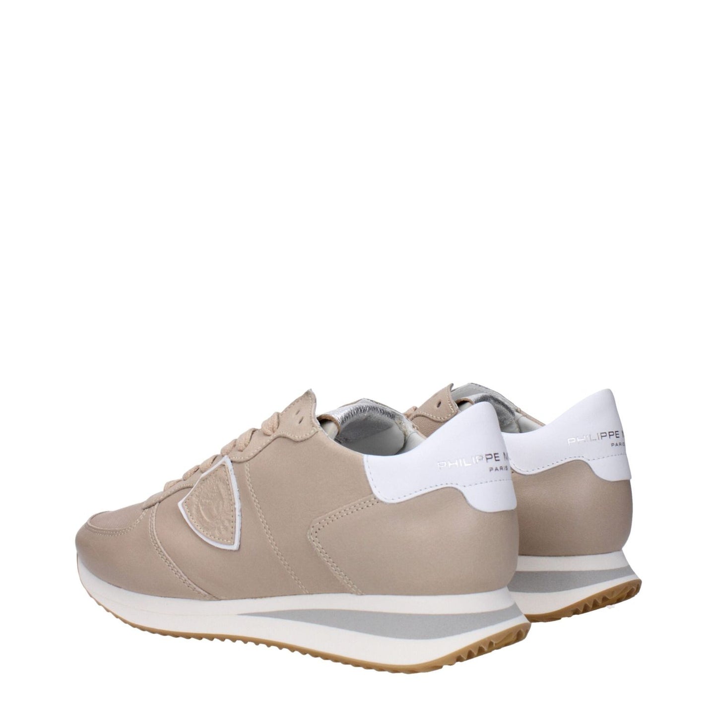 Philippe Model Beige Leather Low Tops PH-15093878948105-EU37/US7