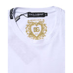 Dolce & Gabbana White Cotton Goodluck 2023 Crew Neck T-shirt TSH90621-44