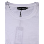 Dolce & Gabbana White Cotton Crew Neck Short Sleeves T-shirt TSH90742-36