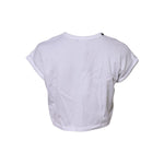 Dolce & Gabbana White Cotton Crew Neck Cropped Top T-shirt TSH90746-36