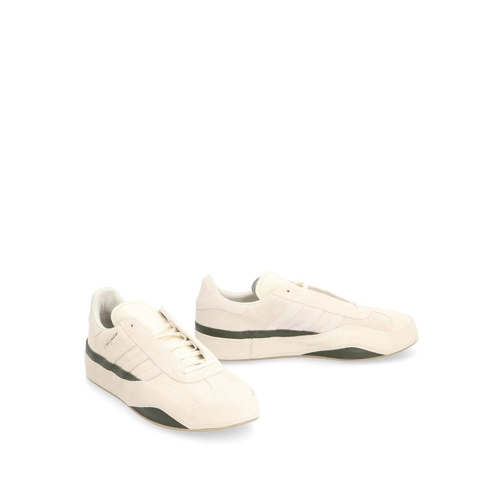 Y-3 White Calfskin Low Top Sneakers