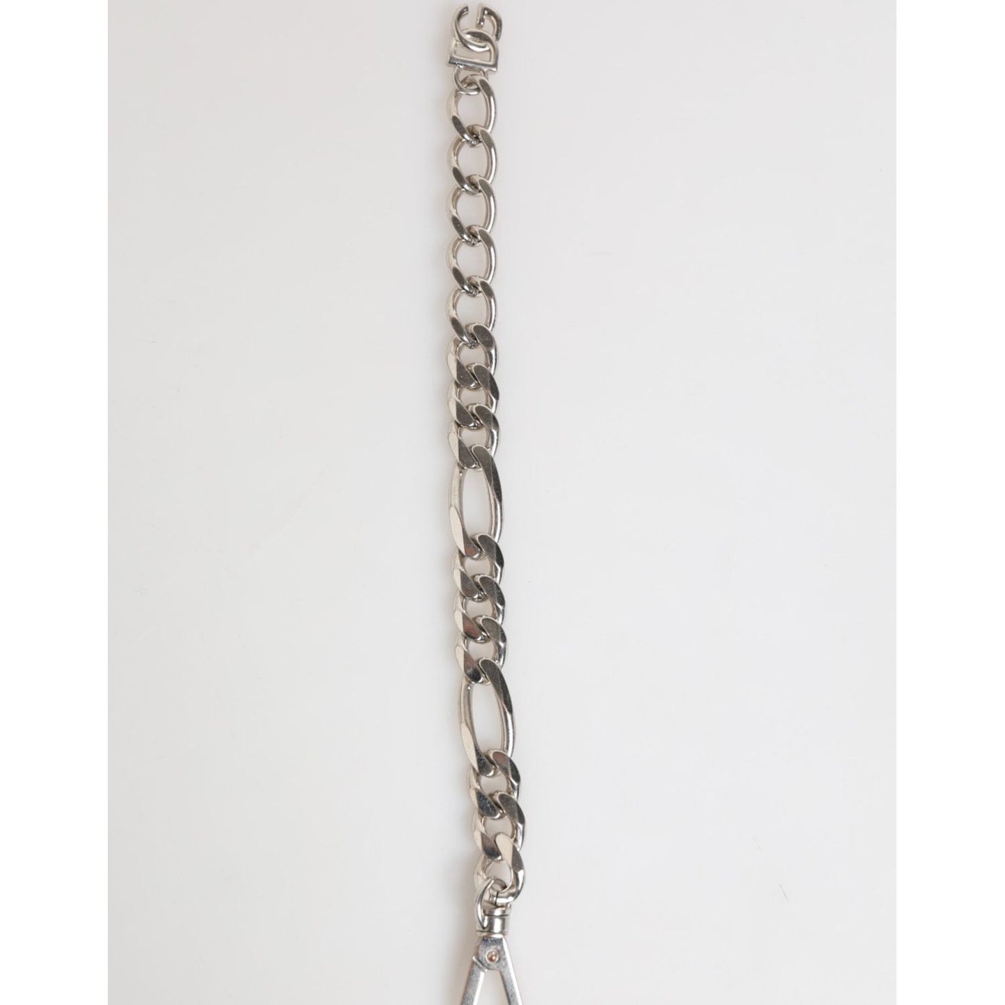 Dolce & Gabbana Silver Tone Brass Chain Lobster Clasp DG Logo Bracelet SMY11078