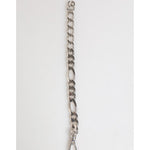 Dolce & Gabbana Silver Tone Brass Chain Lobster Clasp DG Logo Bracelet SMY11078