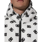 Dolce & Gabbana White DG Monogram Hooded Puffer Jacket JKT41555-2