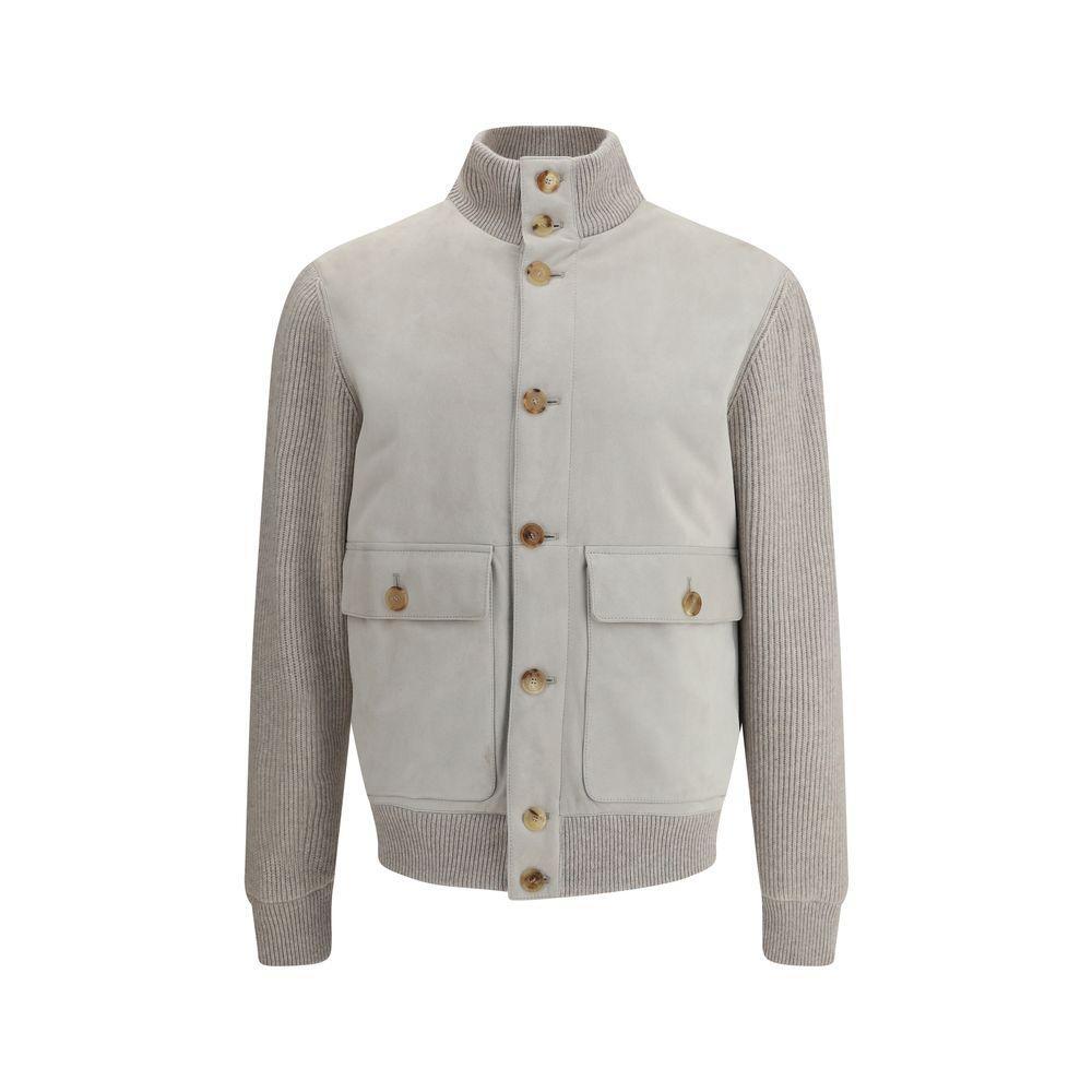 Brunello Cucinelli Suede Jacket BR-MPCLF1955CVI78-L
