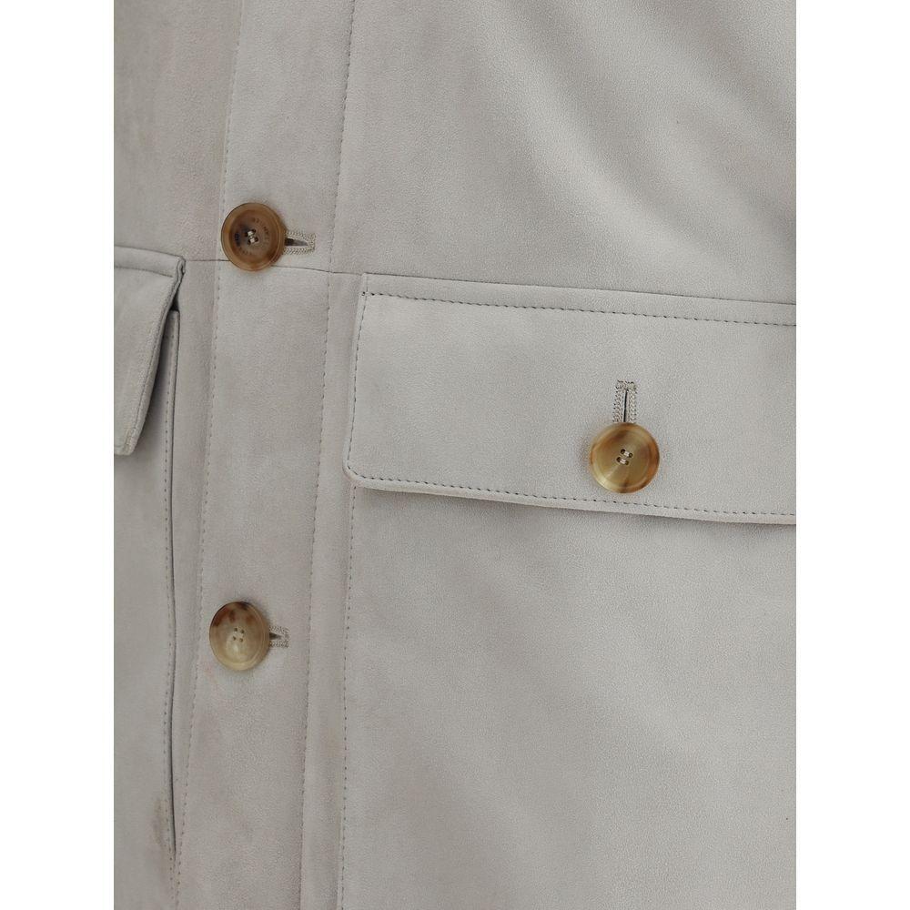 Brunello Cucinelli Suede Jacket BR-MPCLF1955CVI78-L