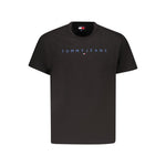 Tommy Hilfiger Black Cotton Men T-Shirt TO-39472-S