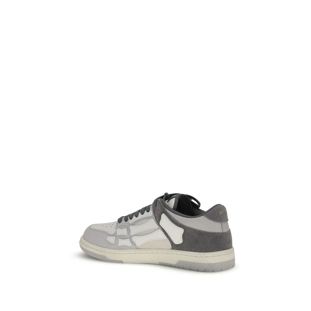 Amiri Distressed Skel Top Low Sneakers AM-AMFOSR1168DARKGREY-EU40/US7