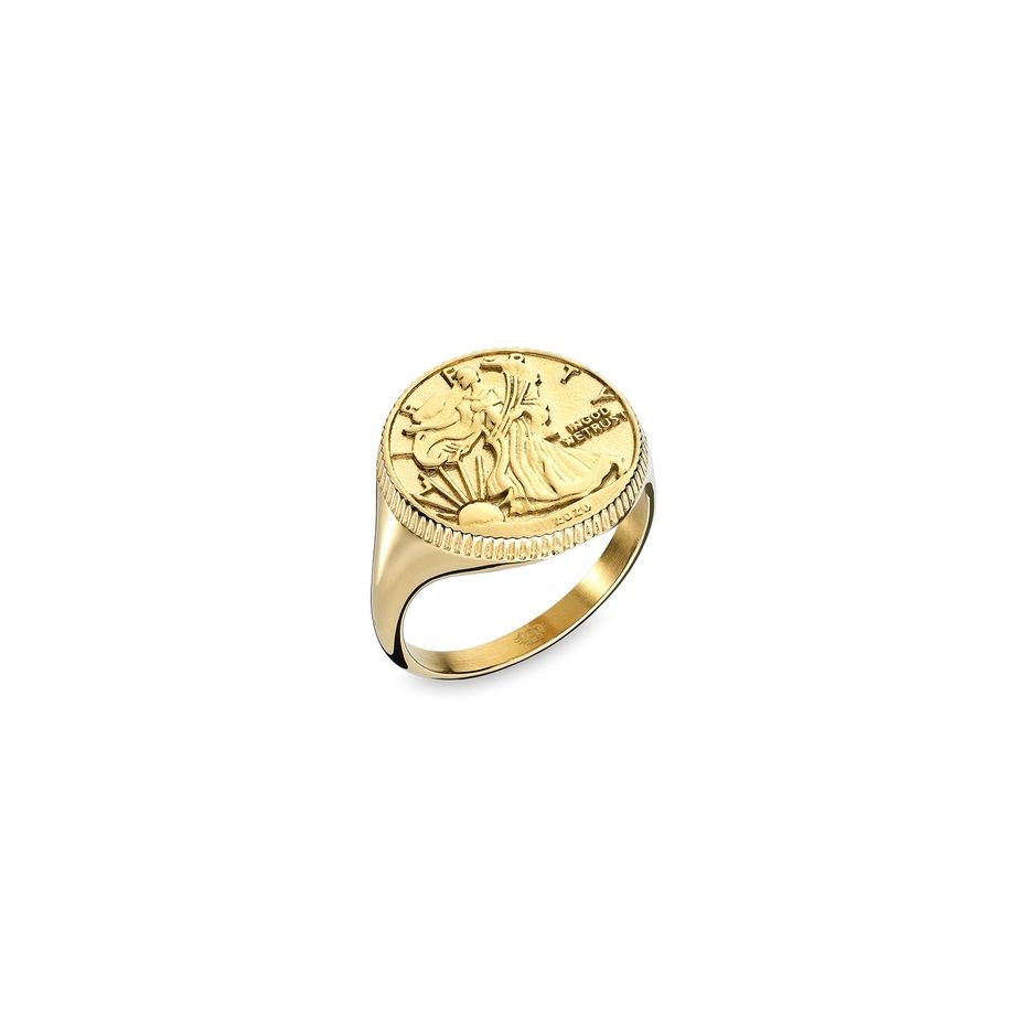 AN JEWELS JEWELRY Mod. AAC.R02Y-8 gold ring with intricate design