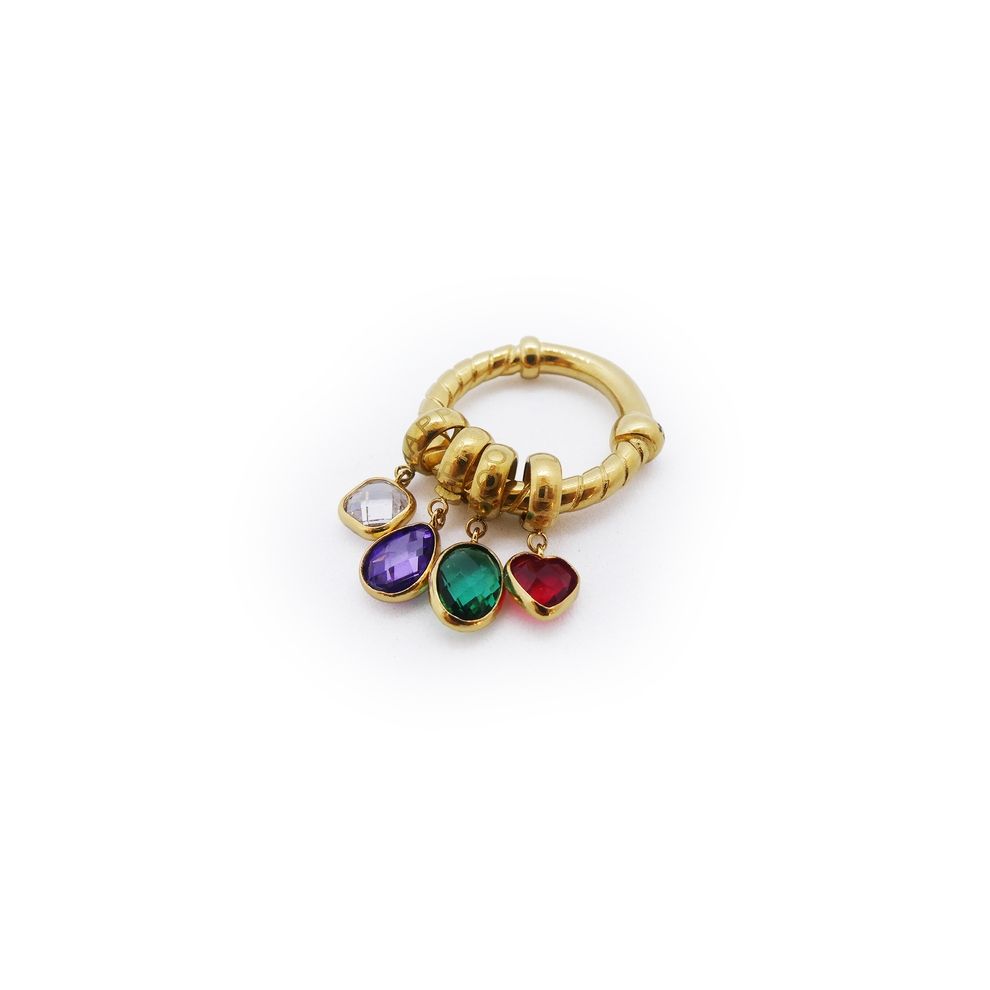 AN JEWELS JEWELRY Mod. AL.R2WI23SMC-8 with gold band and colorful gemstone charms