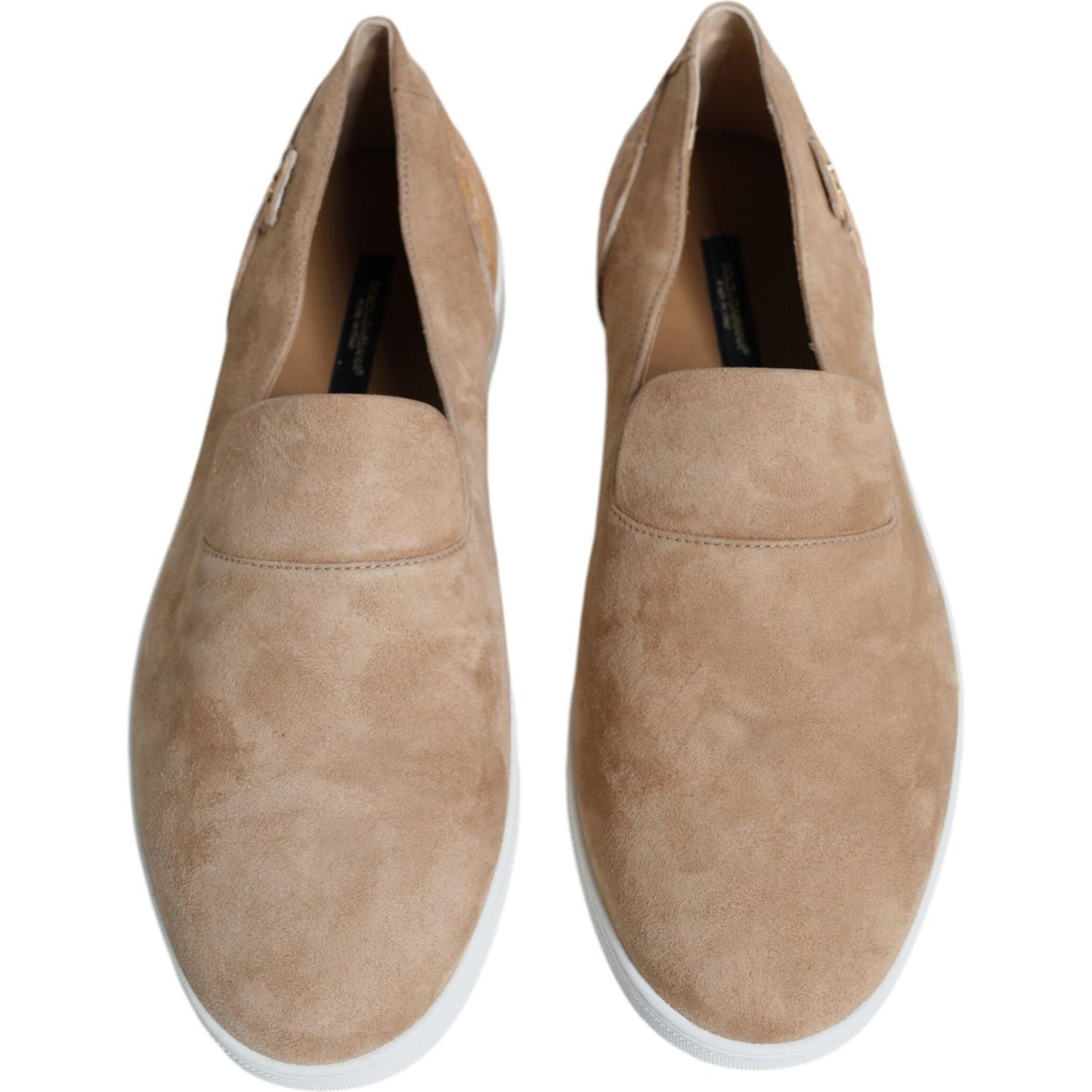 Dolce & Gabbana Beige Suede Caiman Loafers Slippers Shoes MV6246-42