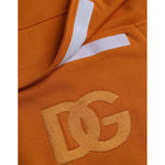 Dolce & Gabbana Orange Hooded Pullover Sweatshirt Sweater TSH86442-48