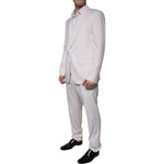 Dolce & Gabbana White Wool Silk 3 Piece SlimFit Formal Suit KOS2256-52