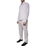 Dolce & Gabbana White Wool Silk 3 Piece SlimFit Formal Suit KOS2256-52