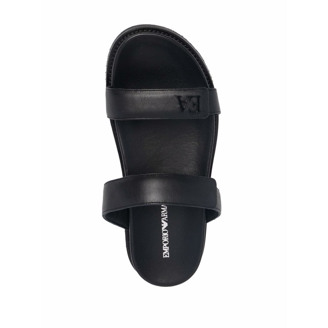 EMPORIO ARMANI EXCLUSIVE Emporio Armani double-strap leather sandals