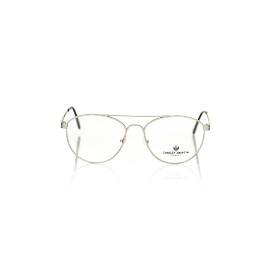 Frankie Morello Silver Metallic Mens Eyeglass Frame