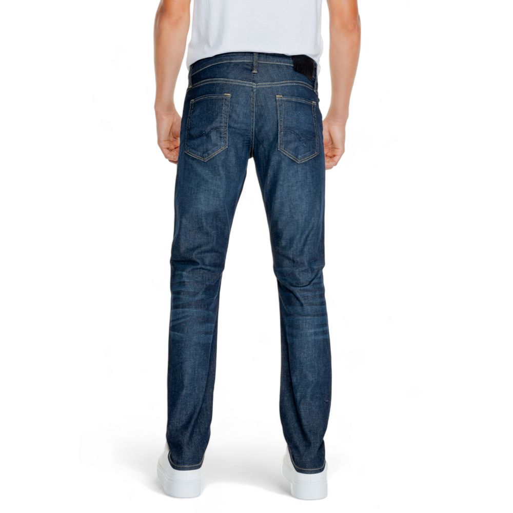 Jack Jones Blue Cotton Relaxed Fit Jeans