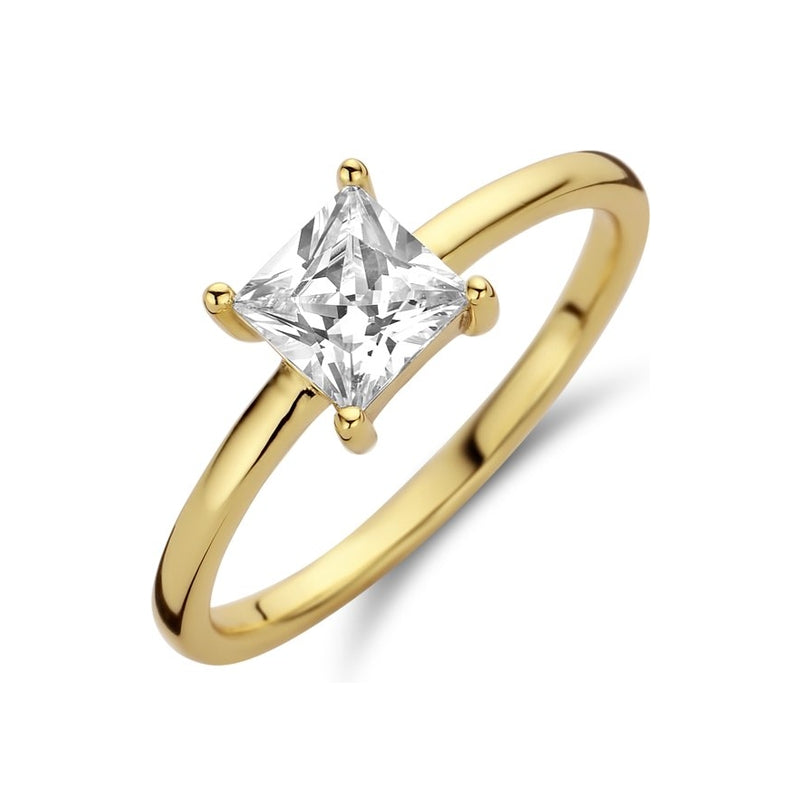 Elegant gold ring featuring a square diamond, part of the NEW BLING Mod. 9NB-0598-58 jewelry collection.