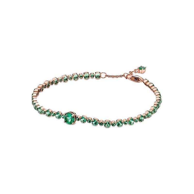 PANDORA JEWELS Mod. SPARKLING GREEN TENNIS - Size 16 ***SPECIAL PRICE**** Bracelet