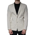 Paolo Pecora Milano Beige Single Breasted Dress Formal Coat Blazer JKT41244-46