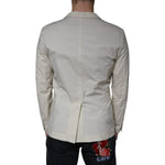 Paolo Pecora Milano Beige Single Breasted Dress Formal Coat Blazer JKT41244-46
