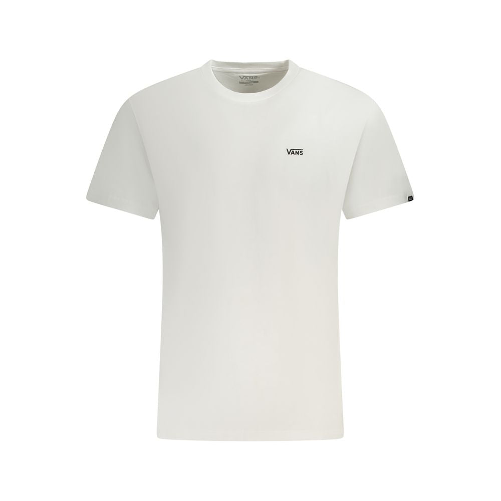 Vans White Cotton T-Shirt, short sleeve, classic fit, crew neck with logo print.