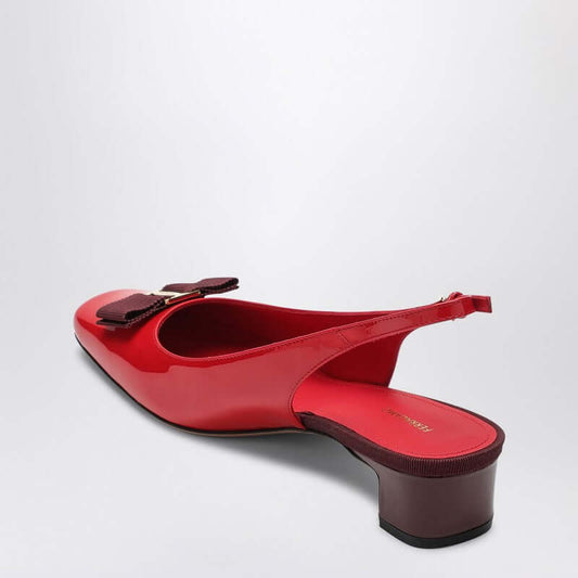 Ferragamo Vara red/burgundy slingback