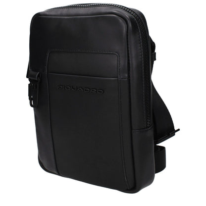 Piquadro Black Leather Crossbody Bag