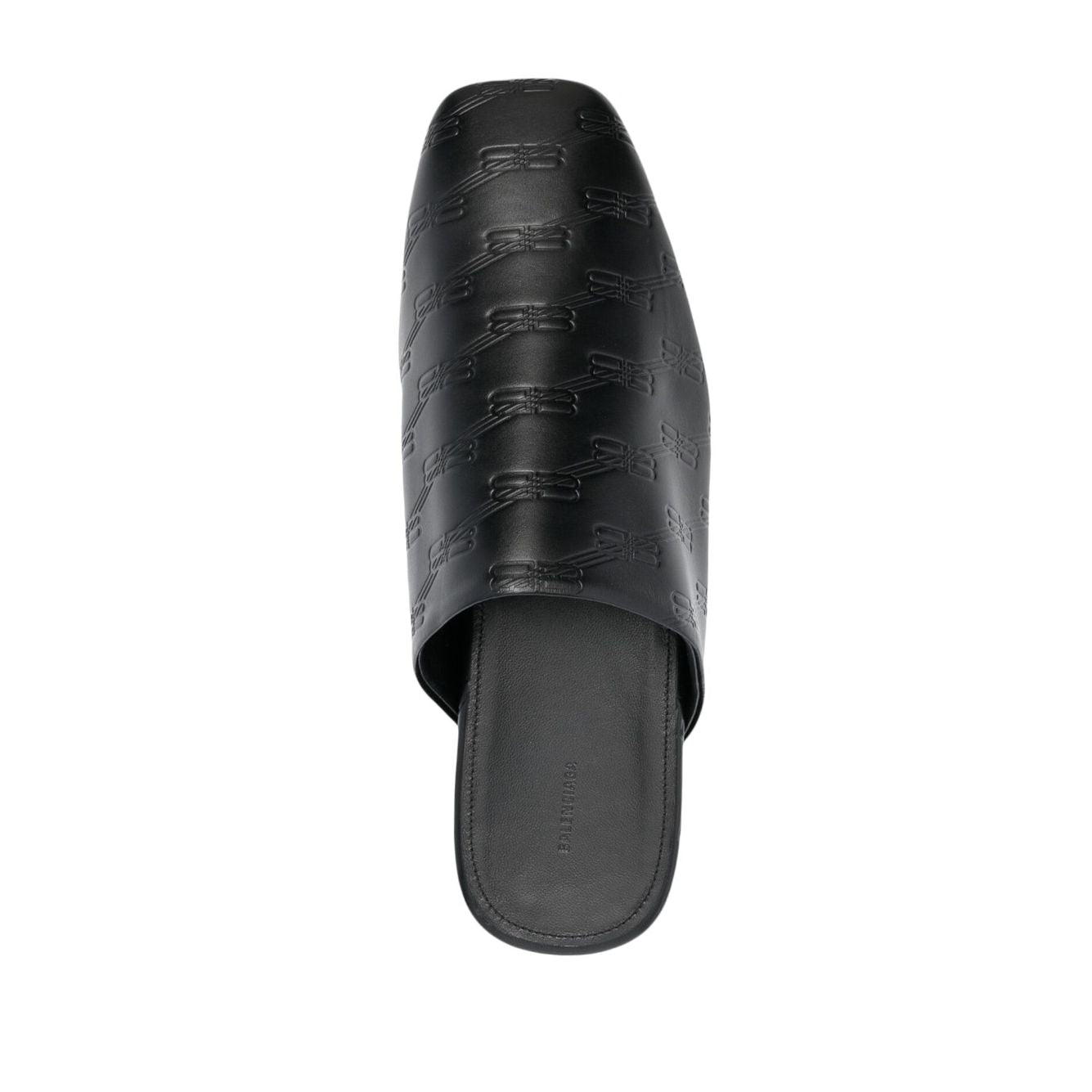 Balenciaga debossed-logo leather mules Sandals