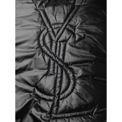 Saint Laurent Cassandre logo-embossed hooded raincoat Jackets