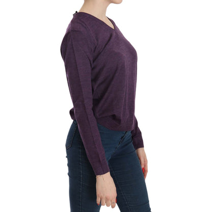 BYBLOS Purple V-neck Long Sleeve Pullover Top 1728,67345645728,BYBLOS,Clothing,Material: 100% Wool,New with tags,Purple,Sweaters - Clothing,Sweatshirts - Sweaters - Clothing,Tops & T-Shirts - Women - Clothing,Women,Women - Clothing,XXL
