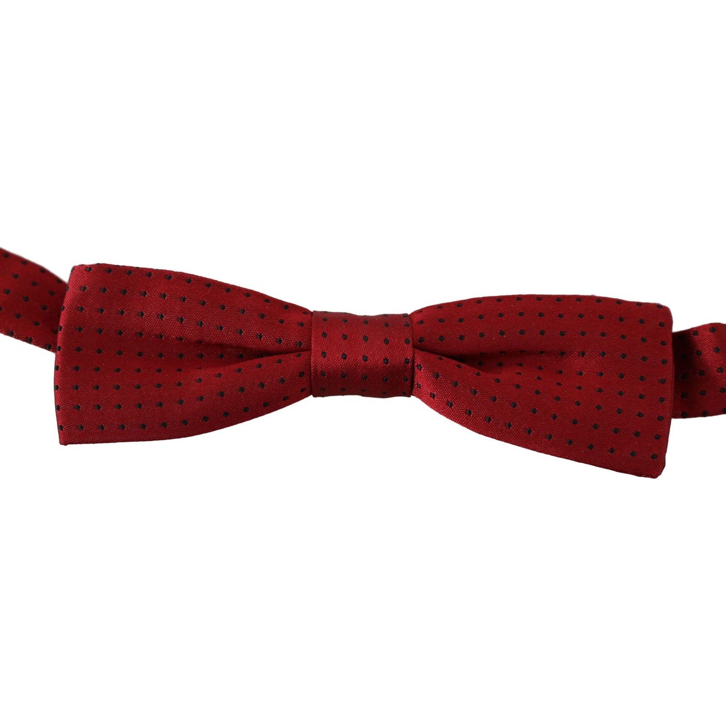Dolce & Gabbana Red Dotted Silk Adjustable Neck Papillon Bow Tie FT2014