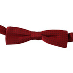 Dolce & Gabbana Red Dotted Silk Adjustable Neck Papillon Bow Tie FT2014