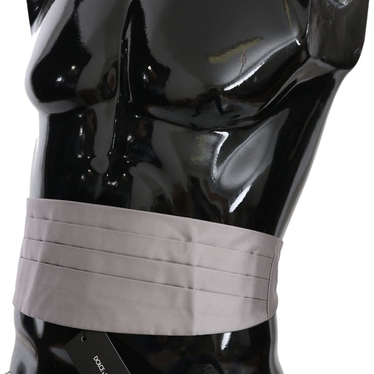 Dolce & Gabbana Gray Men Waist Belt 100% Silk Cummerbund