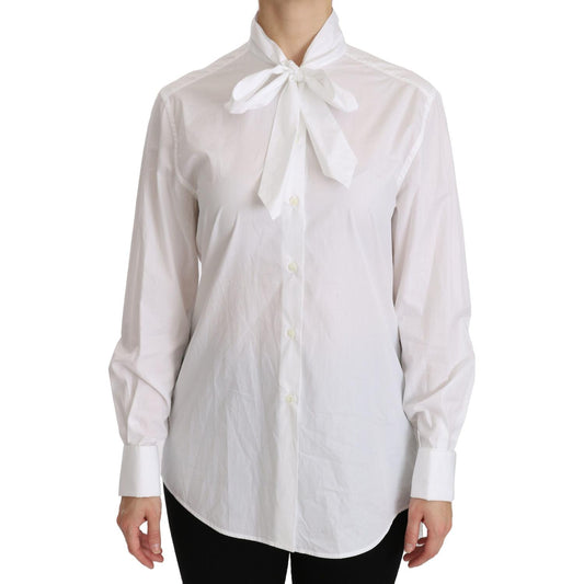 Dolce & Gabbana White Turtle Neck Long Sleeve Polo Shirt TSH4321-38