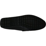 Dolce & Gabbana Black Lizard Leather Flat Loafers Shoes