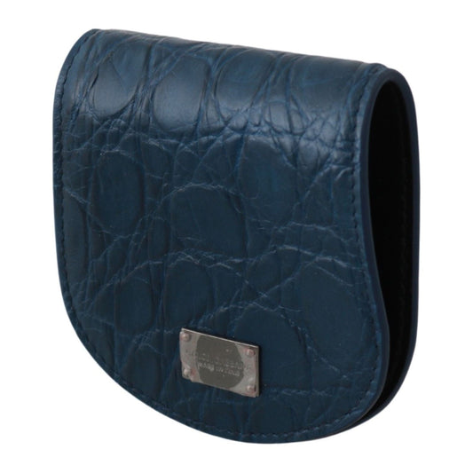Dolce & Gabbana Blue Leather Holder Pocket Condom Case Condom Case