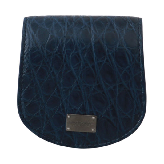 Dolce & Gabbana Blue Holder Pocket Wallet Blue Exotic Skin Condom Case Condom Case