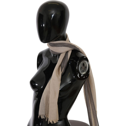 Costume National Beige Women Cotton Shawl Scarf MS1534
