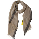 Costume National Beige Women Cotton Shawl Scarf MS1534