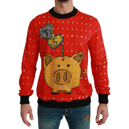 Dolce & Gabbana Red Crystal Pig of the Year Sweater TSH4610-44