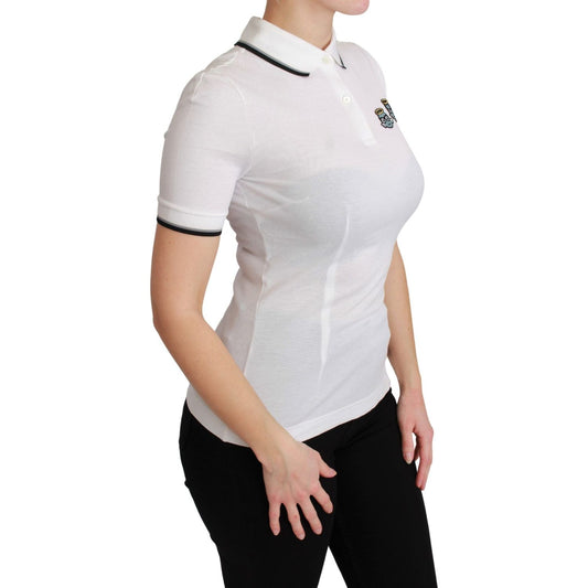 Dolce & Gabbana White Cotton Polo #dgfamily T-shirt TSH4550-36
