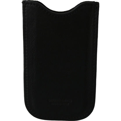 John Galliano Black Leather Multifunctional Men ID Bill Card Holder Wallet