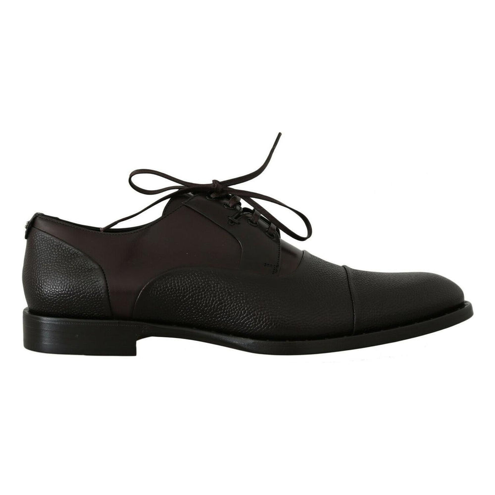 Dolce & Gabbana Brown Leather Laceups Dress Mens Shoes