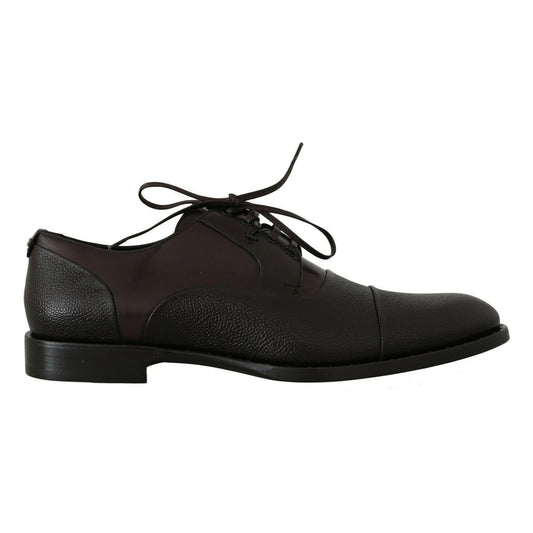 Dolce & Gabbana Brown Leather Laceups Dress Mens Shoes