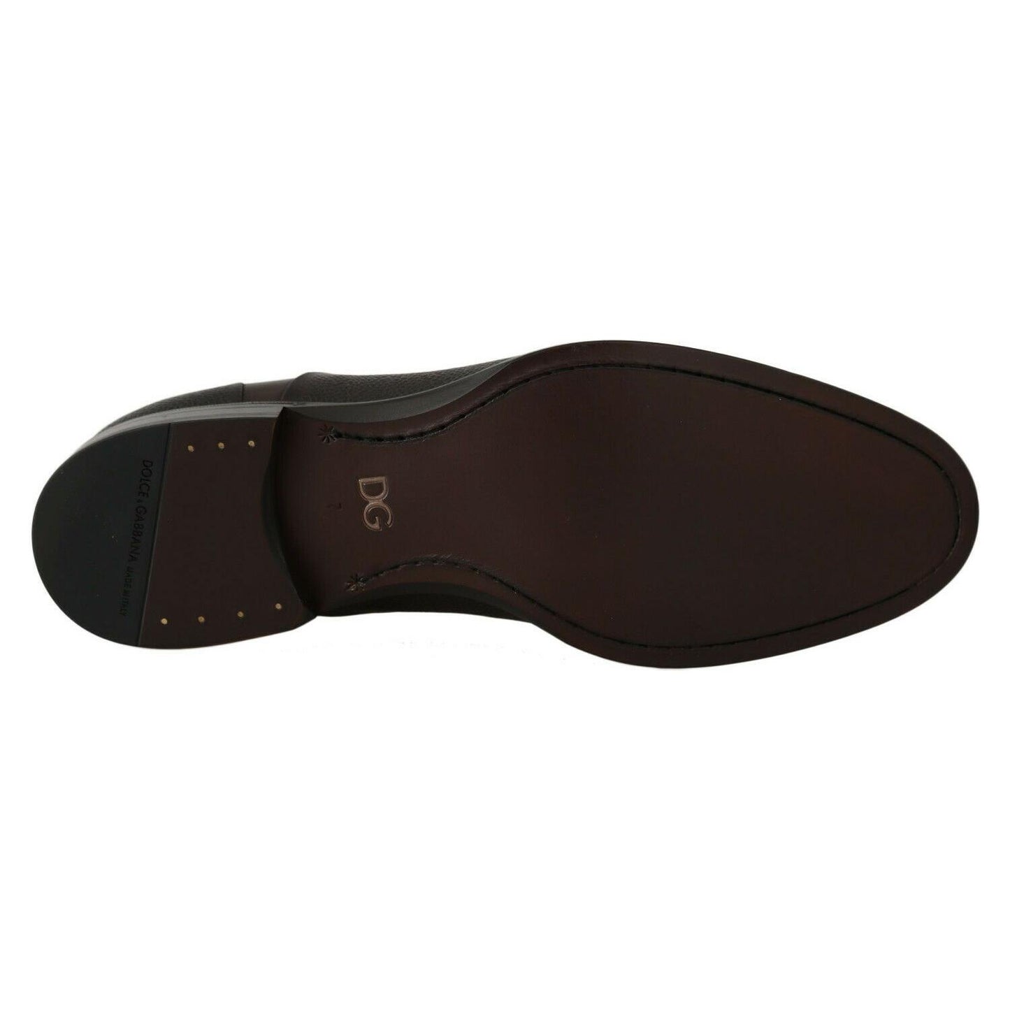 Dolce & Gabbana Brown Leather Laceups Dress Mens Shoes